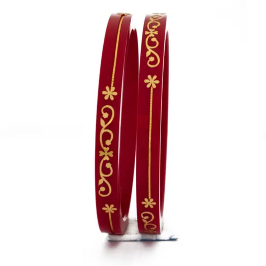 22kt (916) Yellow Gold Handmade Pola Bangles/Chooda/Churas for Women with Purity Certificate