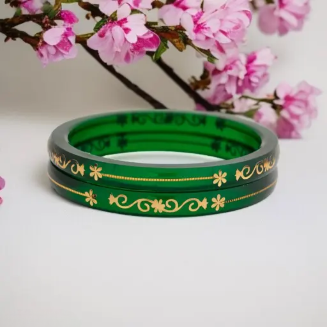 22kt (916) Yellow Gold Handmade Pola Bangles/Chooda/Churas for Women with Purity Certificate