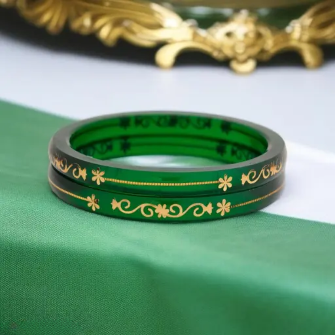22kt (916) Yellow Gold Handmade Pola Bangles/Chooda/Churas for Women with Purity Certificate